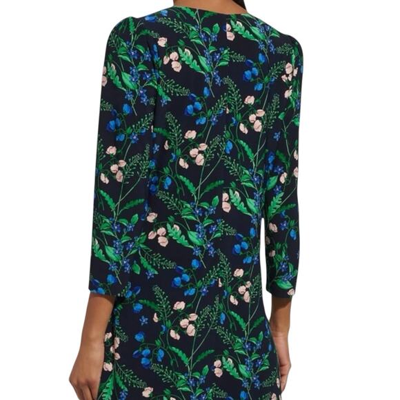Tommy Hilfiger Women's Black Floral Ruffle-Trim Shift Dress Plus Size 20W - Picture 2 of 7